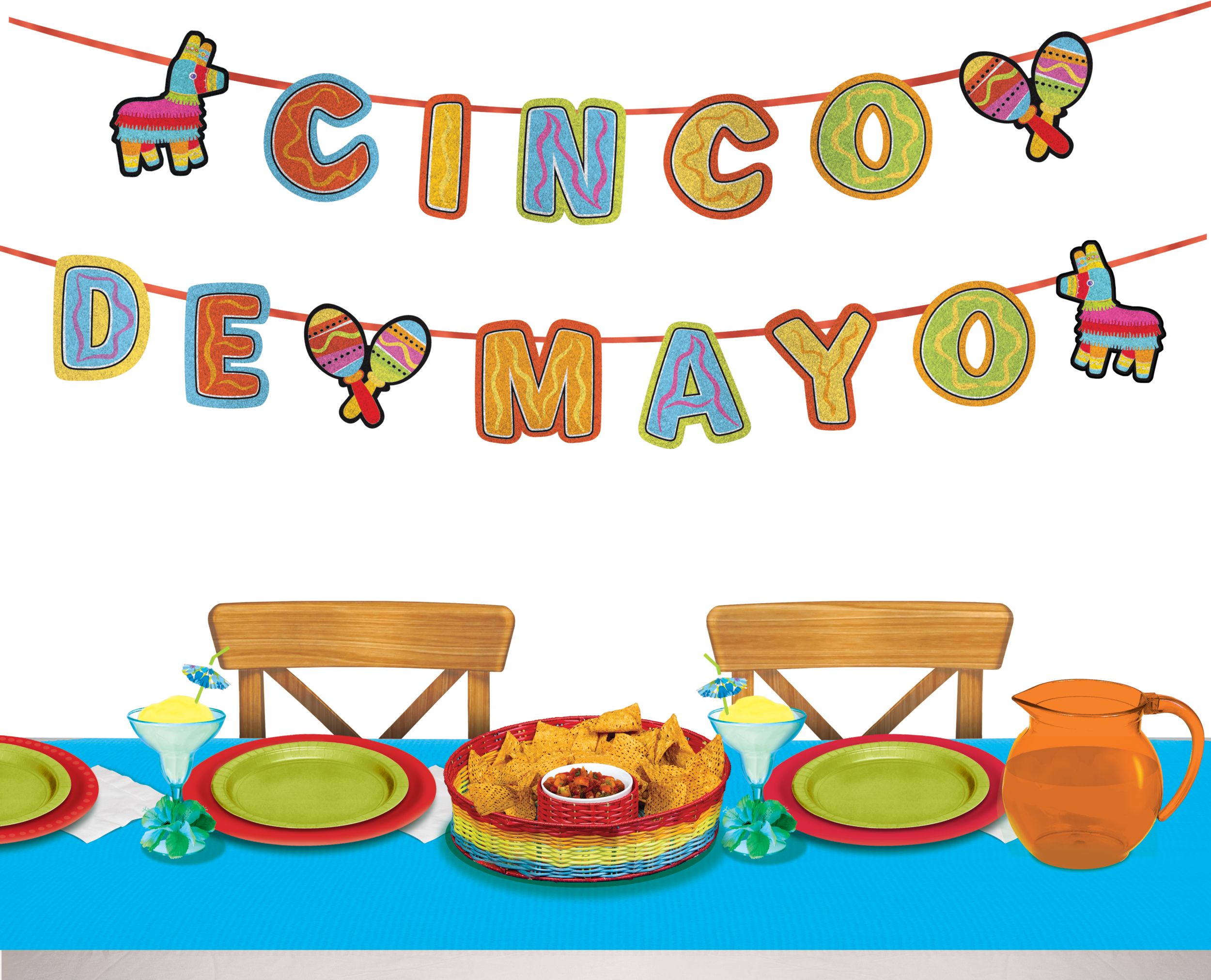 Cinco de Mayo Glitter Letter Banner Front_Flat