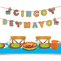 Cinco de Mayo Glitter Letter Banner