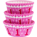 Pink 1st Birthday Baking Cups, 75-pk Front_Elevated