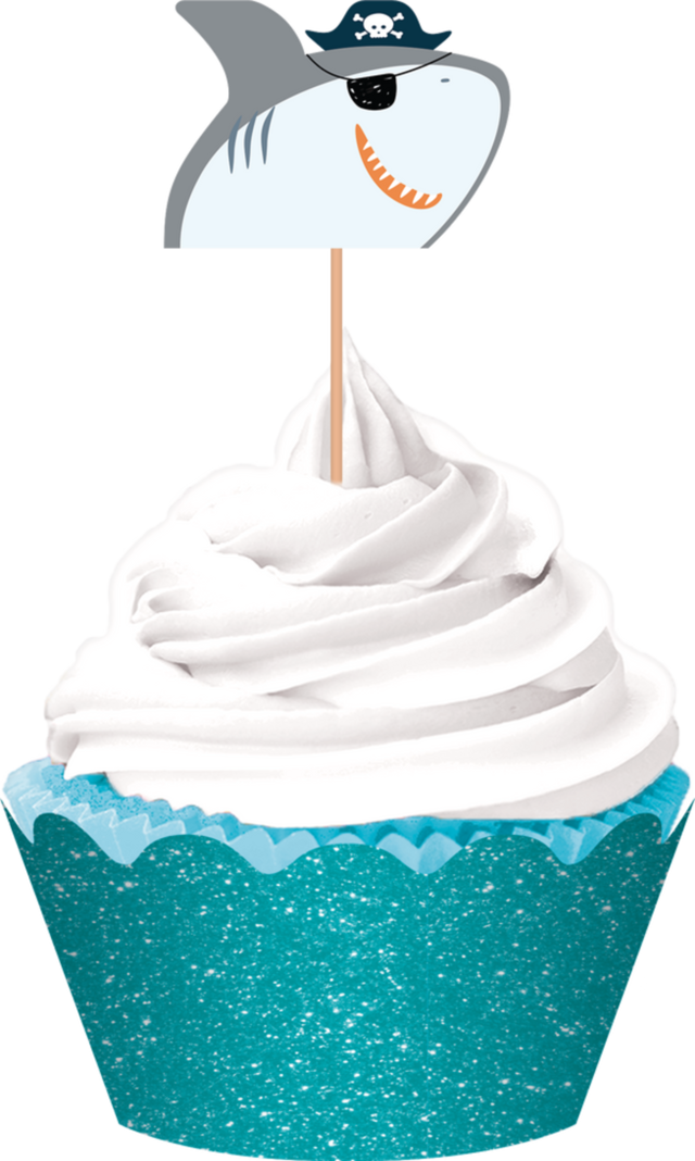 Pirate Shark Birthday Party Cupcake Kit for 24 Party City