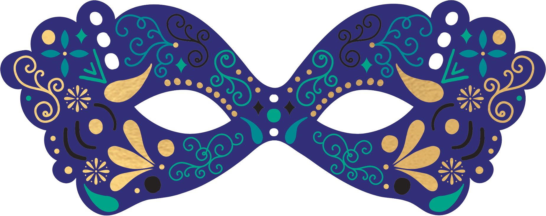 A Night in Disguise Masquerade Cutouts, 12-pc Front_Flat