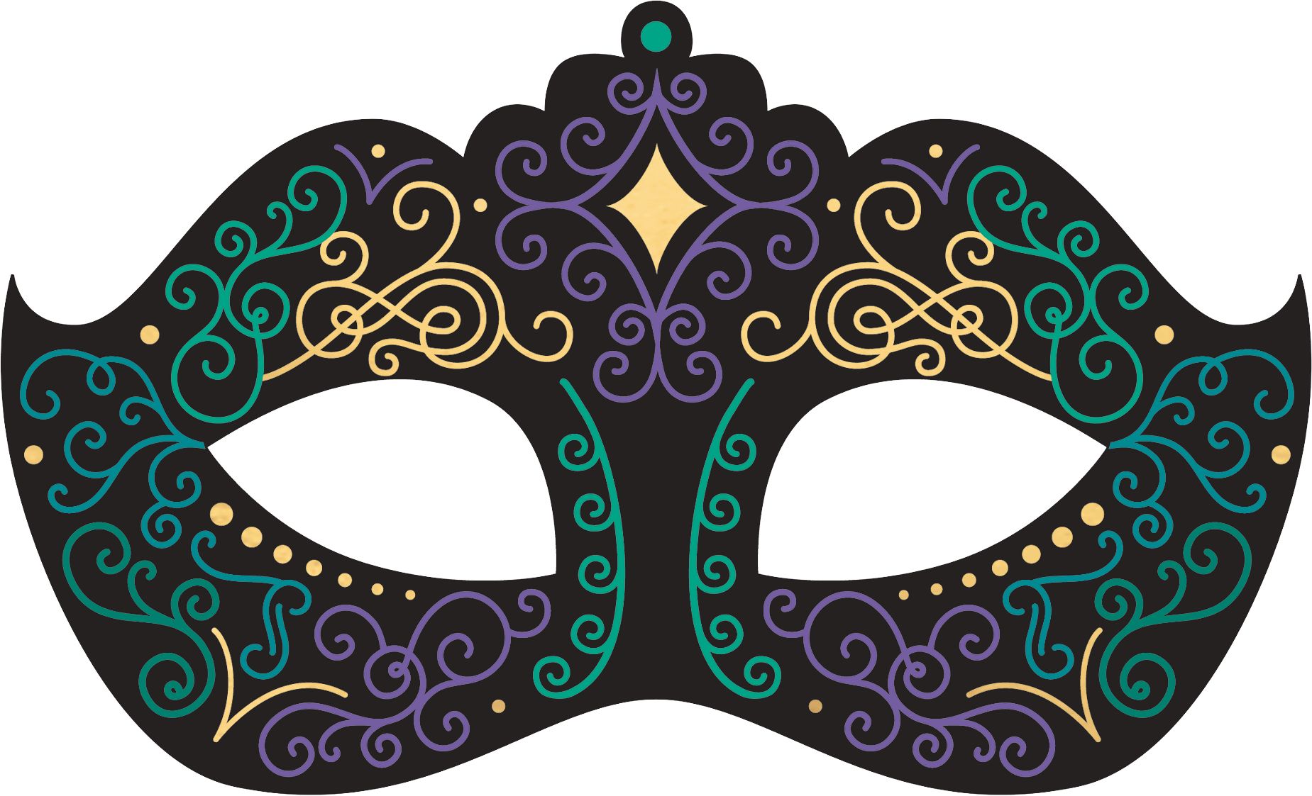 A Night in Disguise Masquerade Cutouts, 12-pc Front_Flat