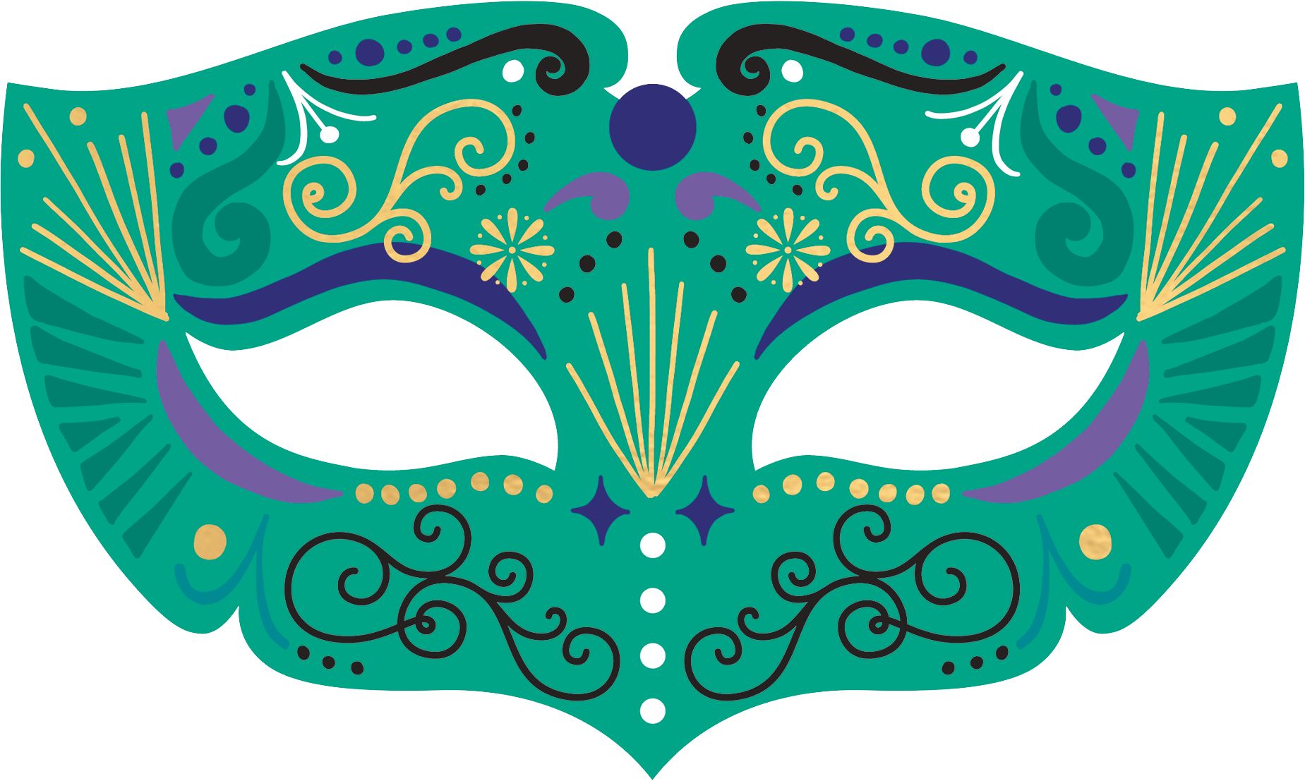 A Night in Disguise Masquerade Cutouts, 12-pc Front_Flat