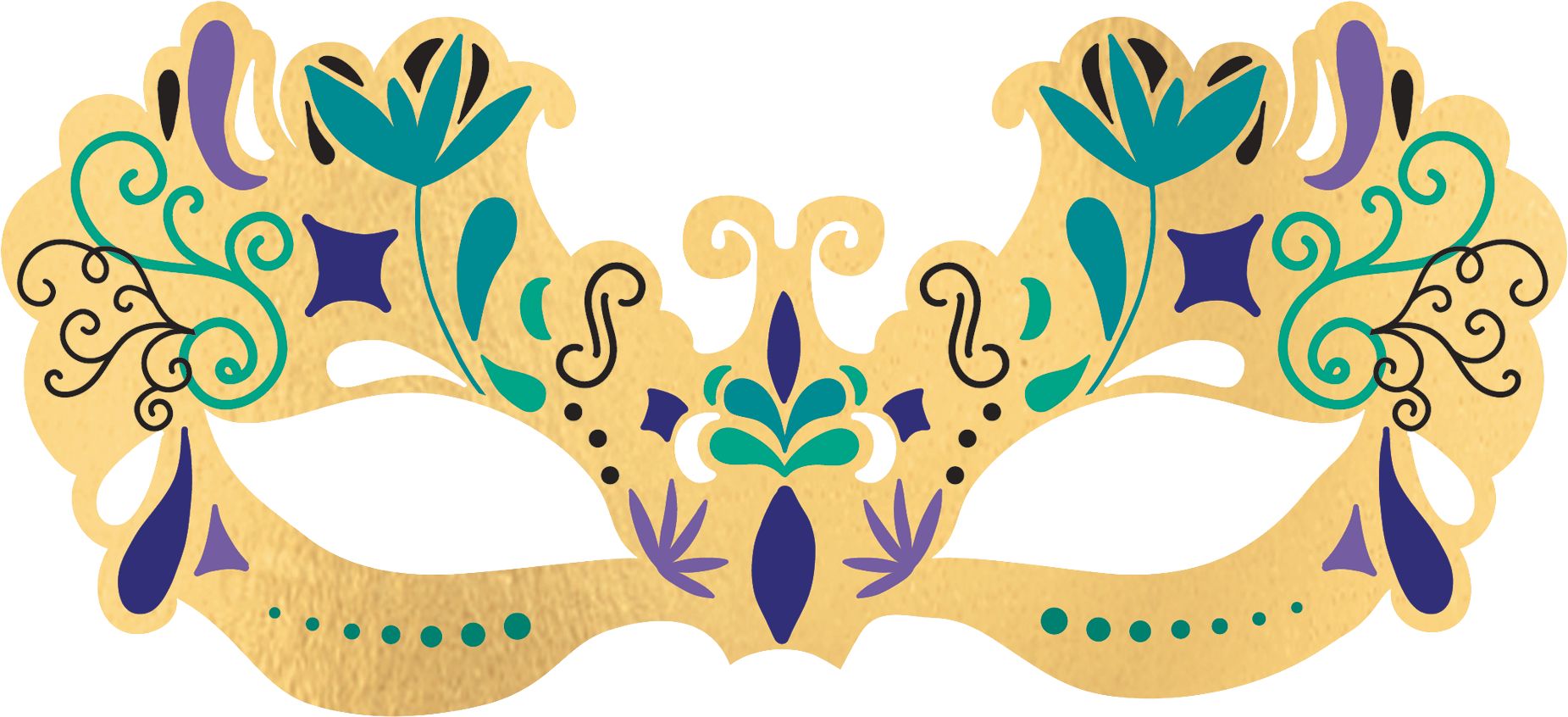 A Night in Disguise Masquerade Cutouts, 12-pc Front_Flat