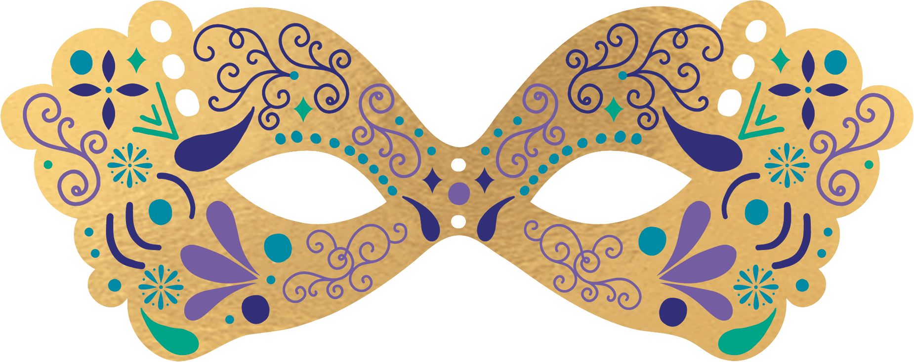 A Night in Disguise Masquerade Cutouts, 12-pc Front_Flat