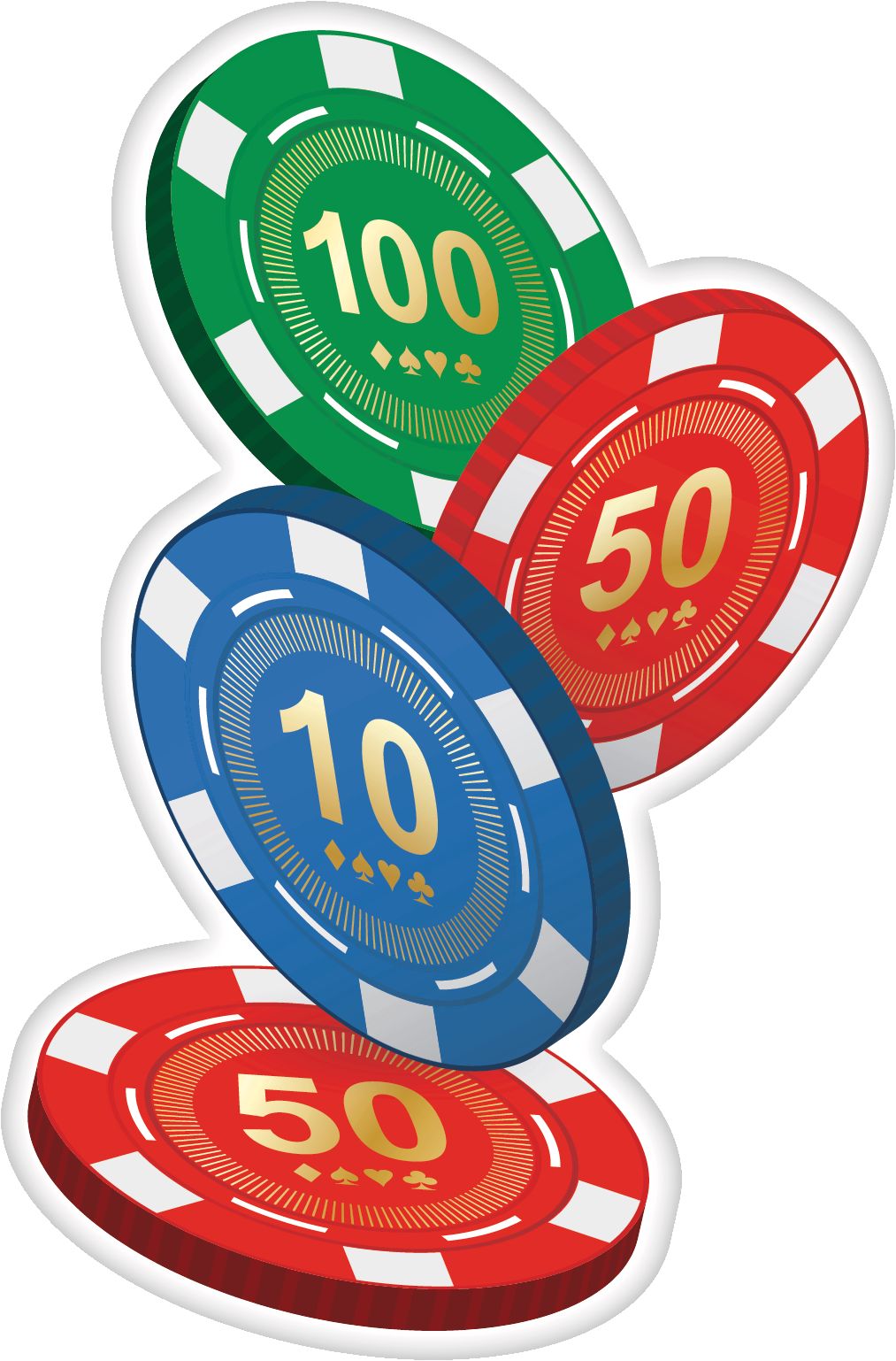Roll the Dice "Casino" Table & Wall Cutout Decorations, Red, 11.5-in, 30-pk, for Game Night/Vegas/Birthday Party Front_Flat