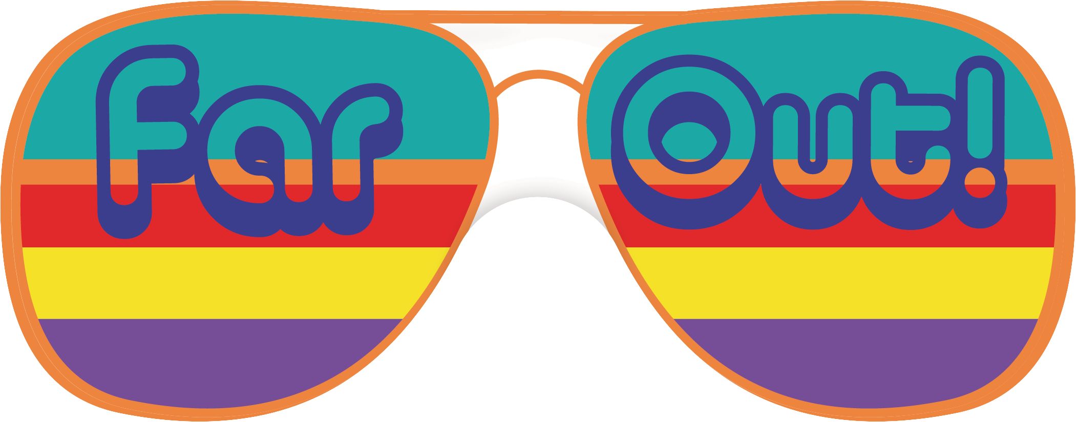 "Good Vibes Only" Table & Wall Cutout Decorations, Multi-Coloured, 11.5-in, 30-pk, for Retro Decade Party Front_Flat