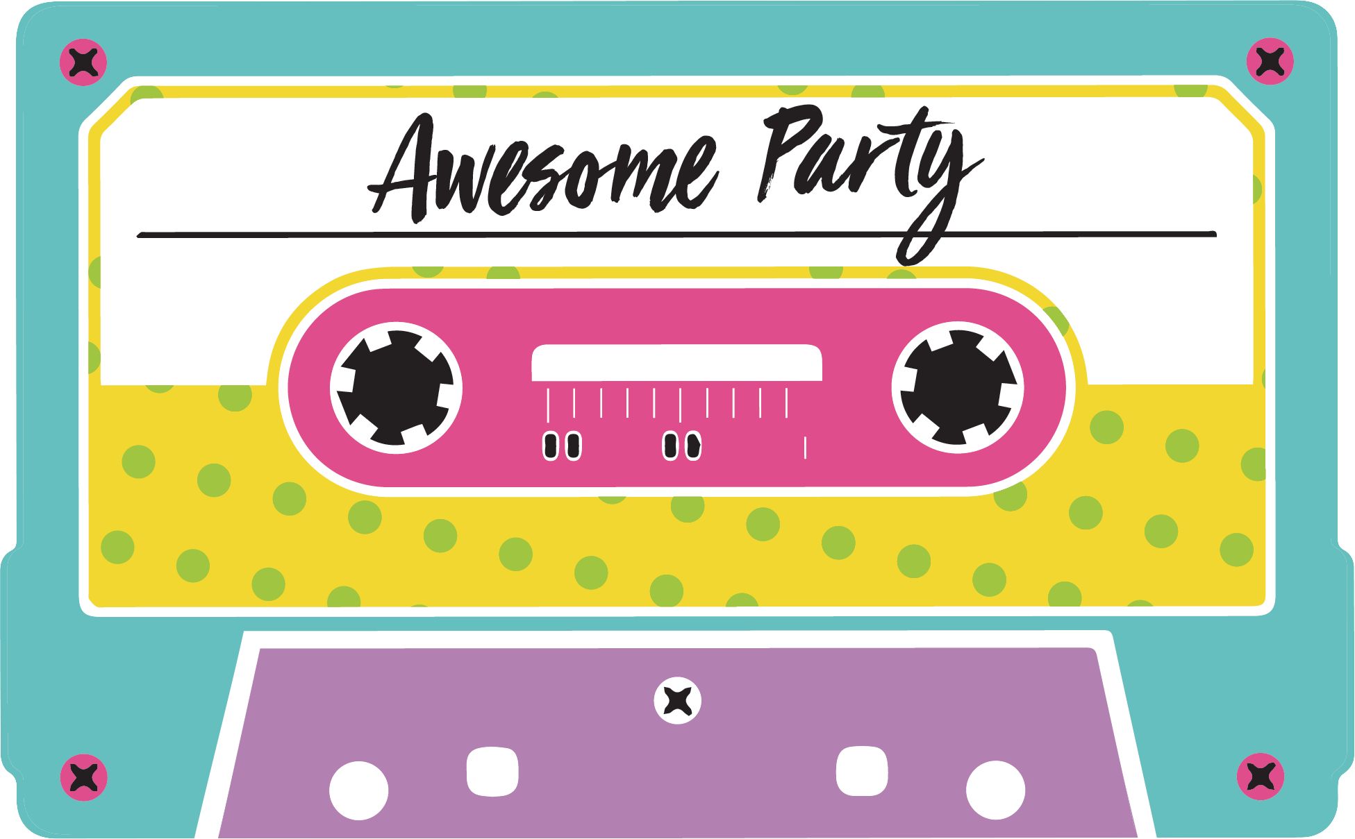 Awesome 80s Cutouts, 30-pc Front_Flat