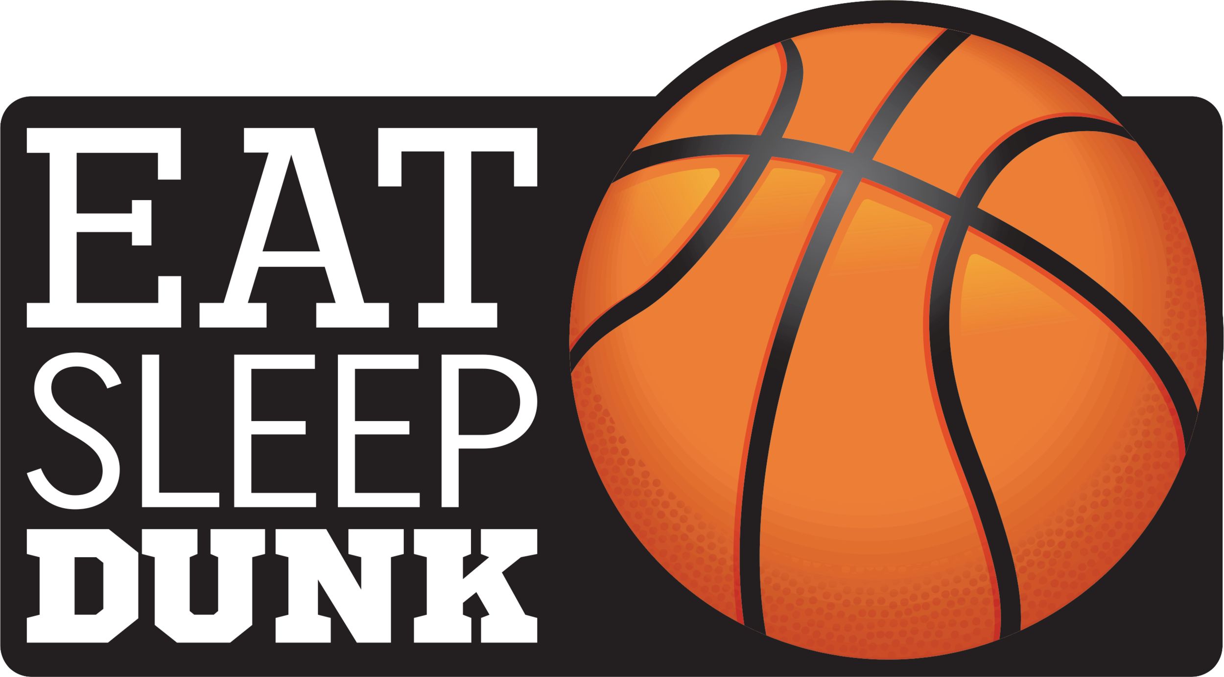 Basketball "Game Day" Table & Wall Cutout Decorations, Orange/Black, 11-in, 12-pk, for Sports Party Front_Flat