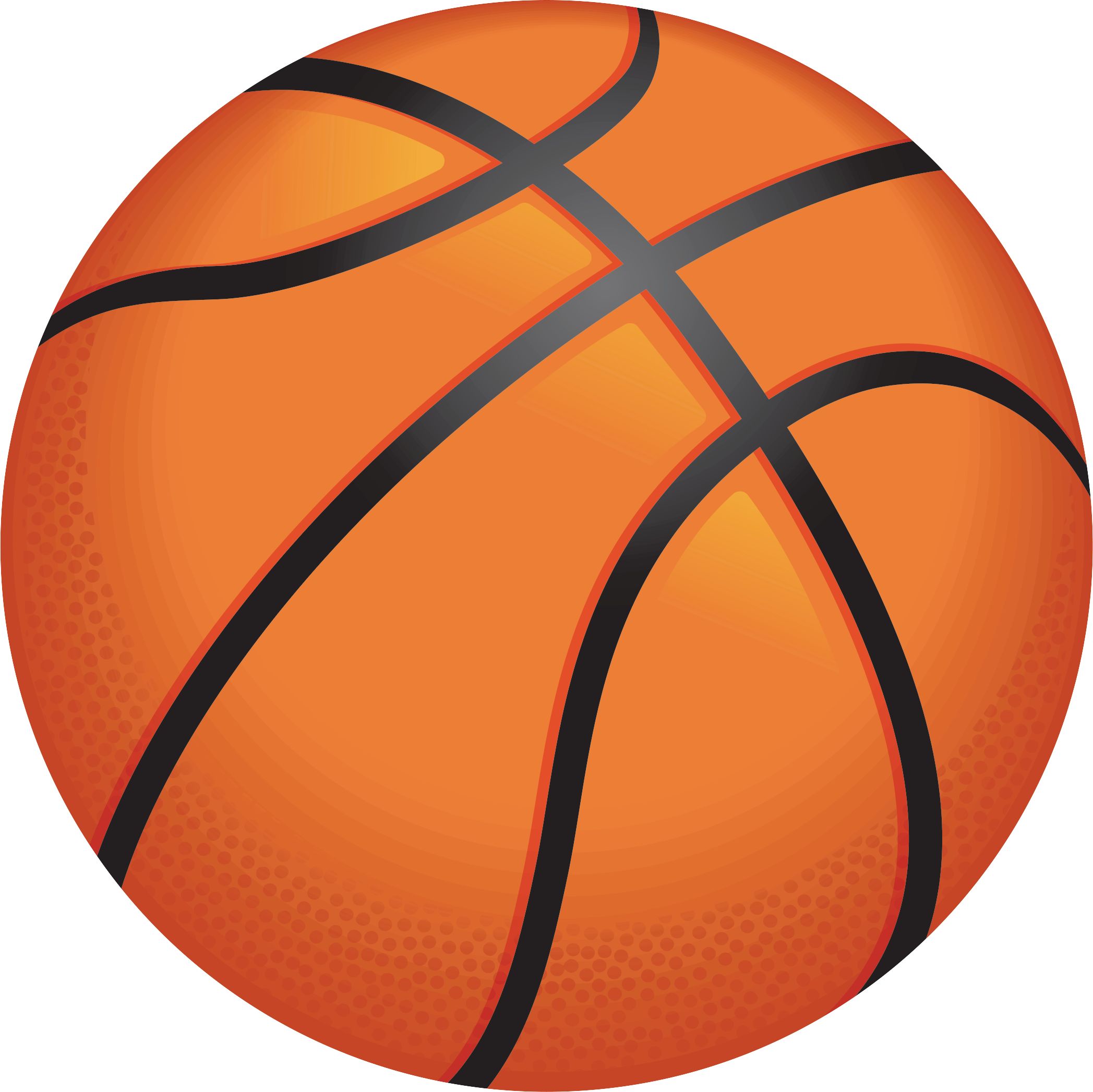 Basketball "Game Day" Table & Wall Cutout Decorations, Orange/Black, 11-in, 12-pk, for Sports Party Front_Flat