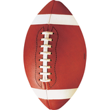 Football Table & Wall Cutout Decorations, Brown, 13-in, 12-pk, for Sports Party Overhead_Flat