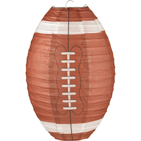 Football Paper Lantern Hanging Decorations, Brown, 9.5-in, 3-pk, for Sports Party Front_Flat