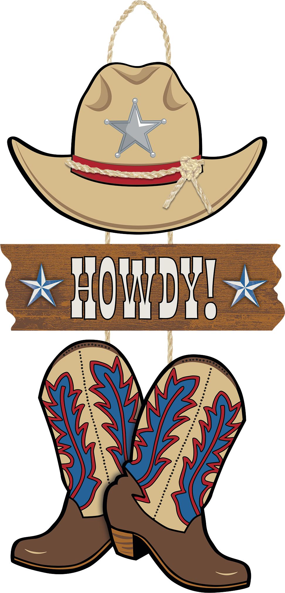 Affiche empilée Howdy Yeehaw Western
