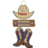 Affiche empilée Howdy Yeehaw Western Front_Flat