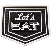 Mini affiche de style chevalet scintillante Repas savoureux Overhead_Flat