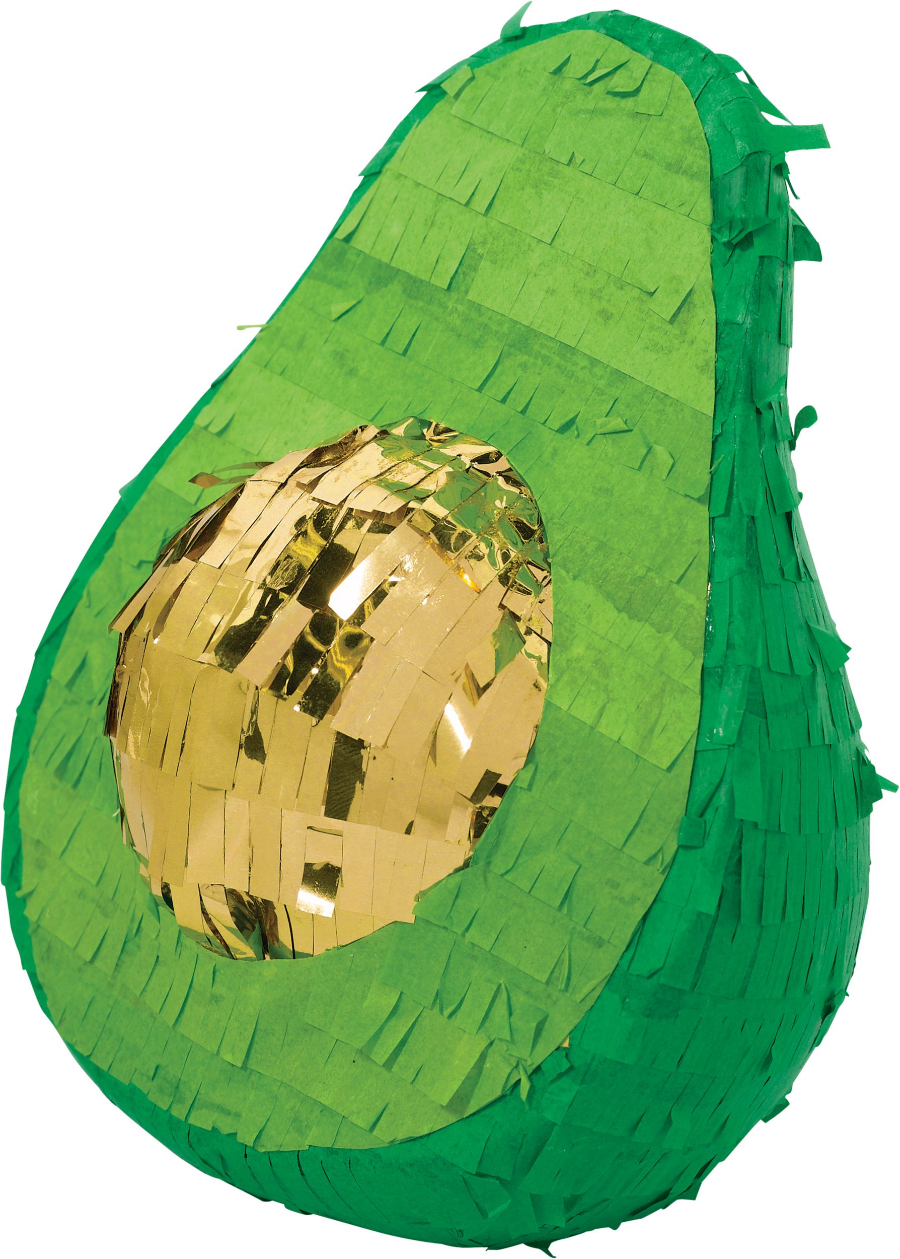 Mini Avocado Piñata Decoration Front_Angled_Left