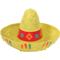 Mini-décoration de pinata, sombrero Front_Elevated