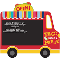 Taco Truck Chalkboard Easel Sign Front_Flat