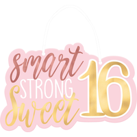 Affiche Sweet 16, or et rose métallique Front_Flat