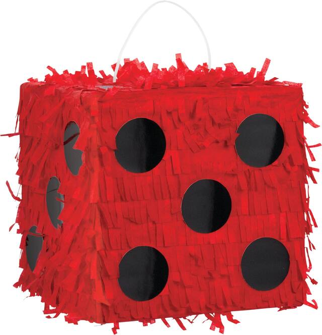 Mini Dice Piñata Decoration Front_Angled_Right