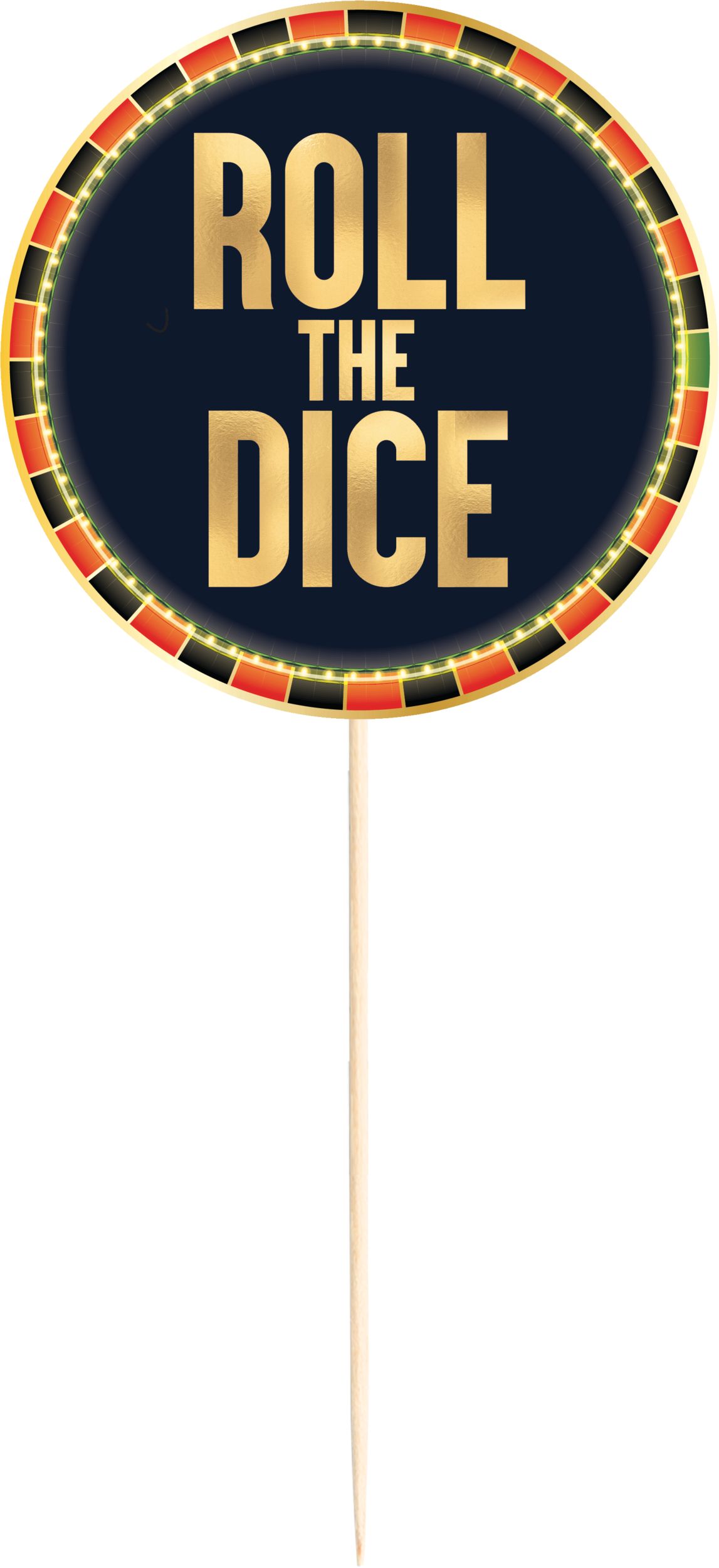 Roll the Dice Bar Cart Decorating Kit, Red/Black, 16-in, 29-pk, for Game Night/Vegas/Birthday Party Front_Flat