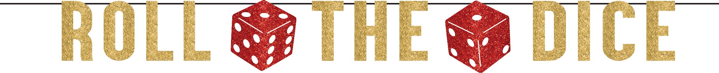 Roll the Dice Bar Cart Decorating Kit, Red/Black, 16-in, 29-pk, for Game Night/Vegas/Birthday Party Front_Flat