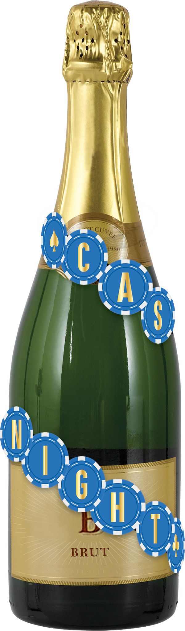 Roll the Dice Bar Cart Decorating Kit, Red/Black, 16-in, 29-pk, for Game Night/Vegas/Birthday Party Front_Flat