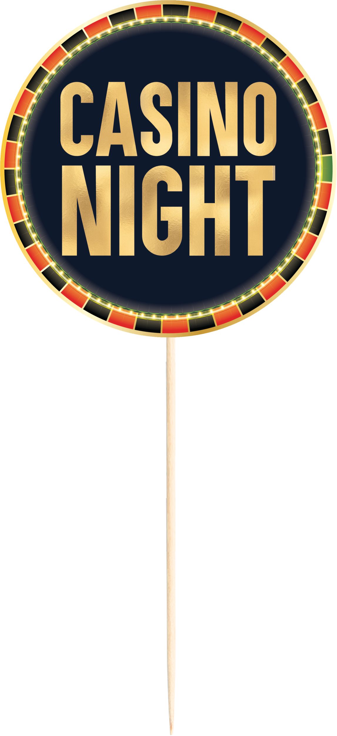 Roll the Dice Bar Cart Decorating Kit, Red/Black, 16-in, 29-pk, for Game Night/Vegas/Birthday Party Front_Elevated