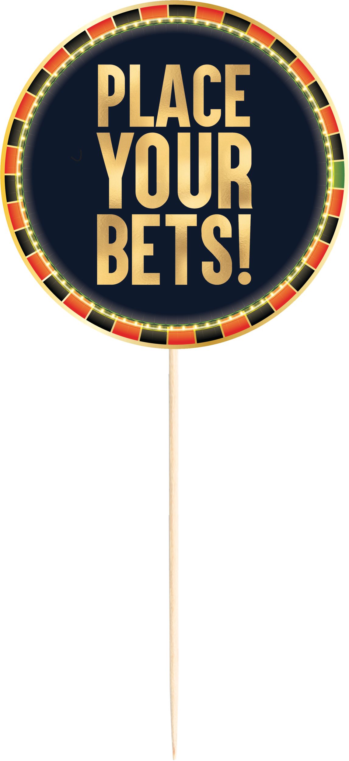 Roll the Dice Bar Cart Decorating Kit, Red/Black, 16-in, 29-pk, for Game Night/Vegas/Birthday Party Front_Flat