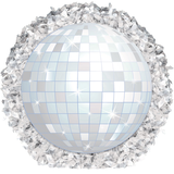 Mini Disco Ball Pinata Decoration Front_Flat