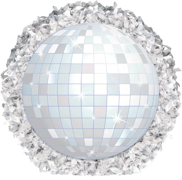 Mini Disco Ball Pinata Decoration Front_Flat