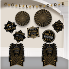 Award Night Hollywood Clapboard/Reel Satin Foil Balloon Bouquet,  Black/Gold, 5-pk, Helium Inflation & Ribbon Included for Movie/Awards/Oscar  Party