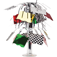 Petit centre de table en fontaine, drapeau damier Front_Elevated