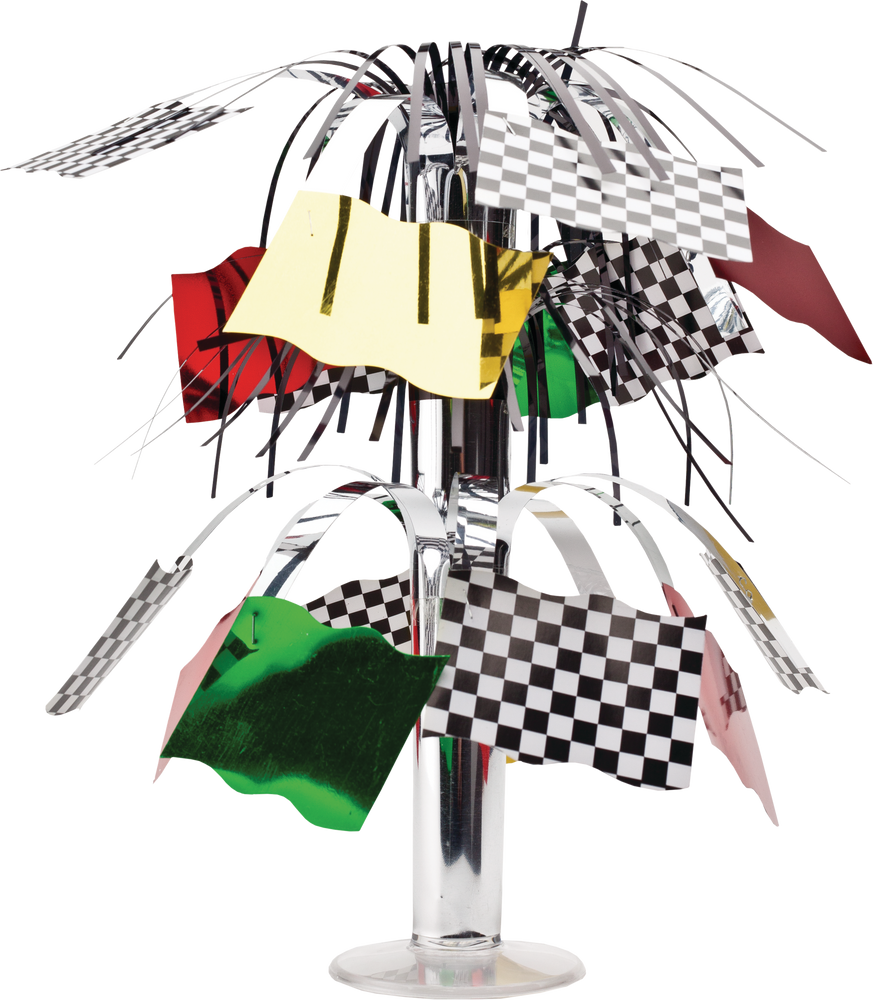 Mini Race Car Flag Spray Centrepiece Party City