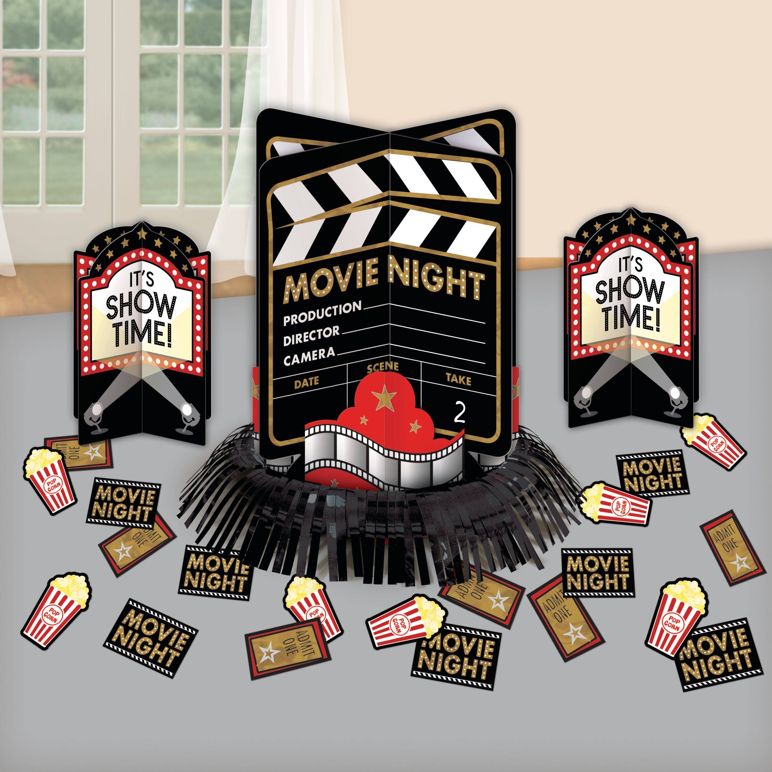 Movie Night Table Decorating Kit, 23pc Party City