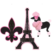 Décorations alvéolées Un Jour à Paris, paq. 3 Front_Flat