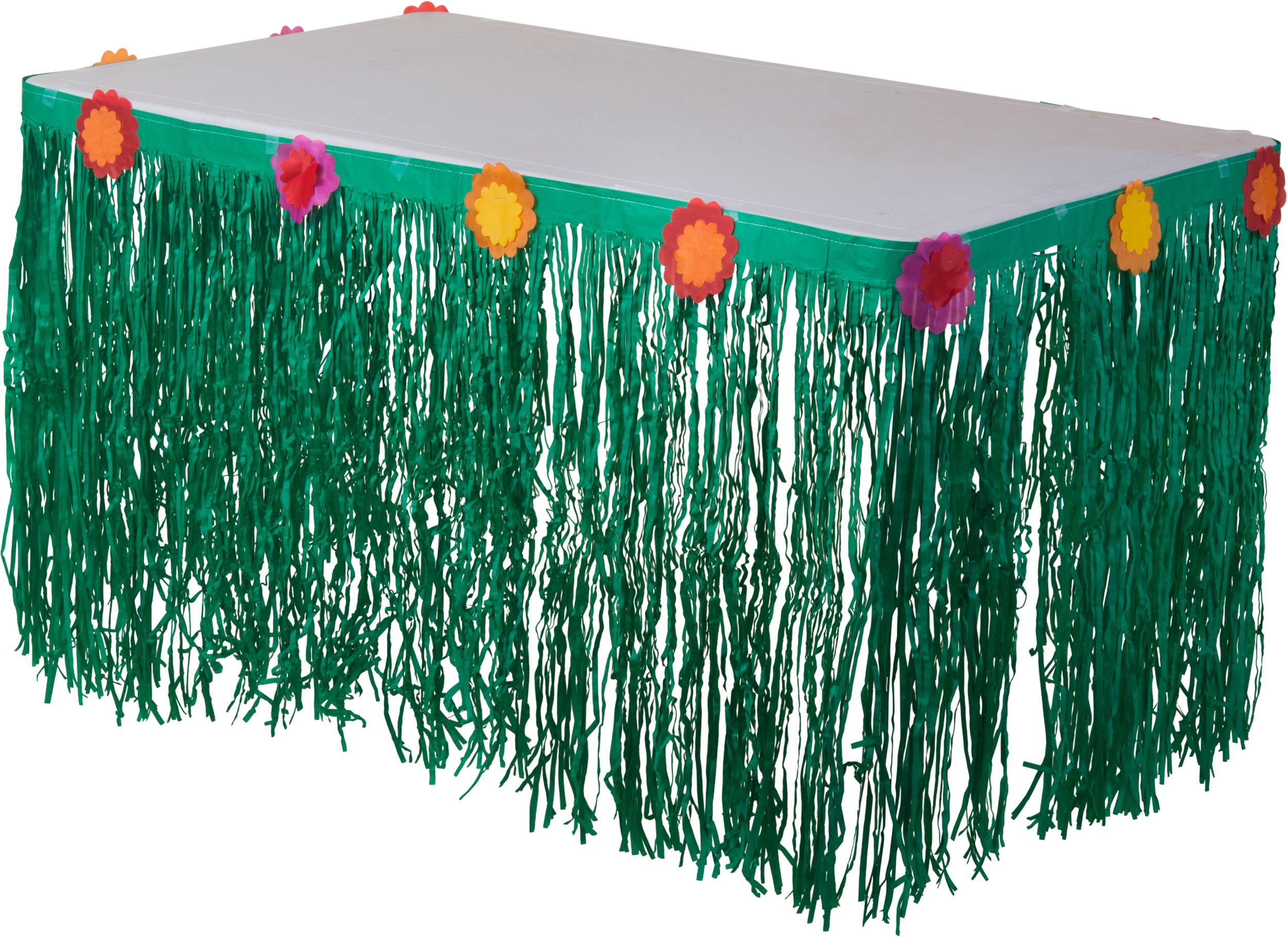 Fiesta Paper Table Skirt Front_Angled_Left