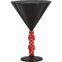 Verre à martini Lancer de dés du casino Front_Flat