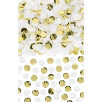 Metallic Gold and White Confetti Tubes, 4-pc Composite_or_Mixed