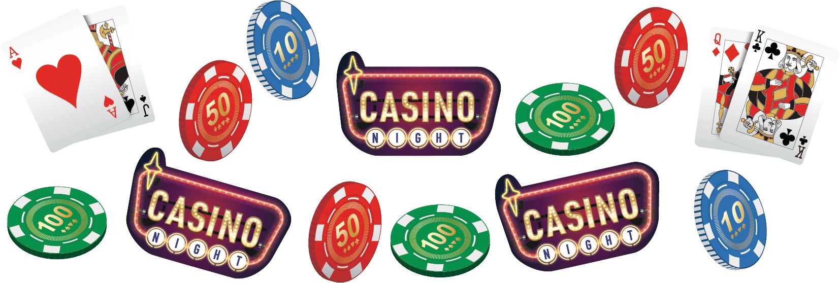 Confettis Lancer de dés du casino Overhead_Flat