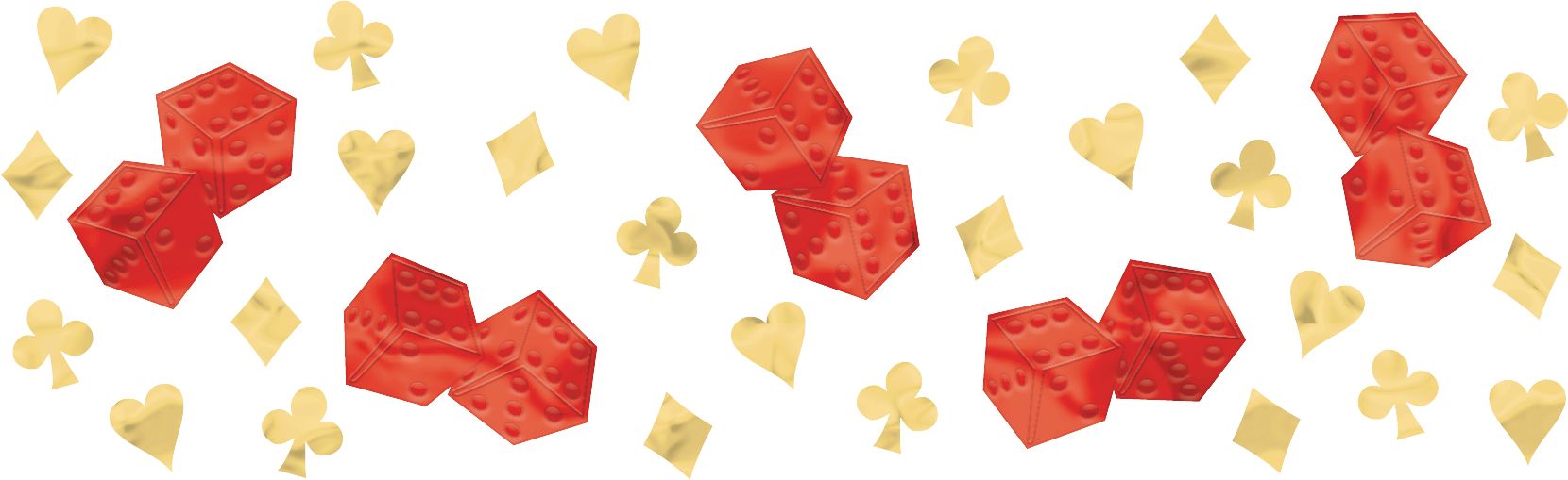 Confettis Lancer de dés du casino Overhead_Flat