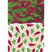 Fiesta Chilli Peppers & Cactus Confetti Table Scatter Decoration, Red/Green, 2.5-oz, for Cinco de Mayo/Fiesta/Summer Party Front_Flat