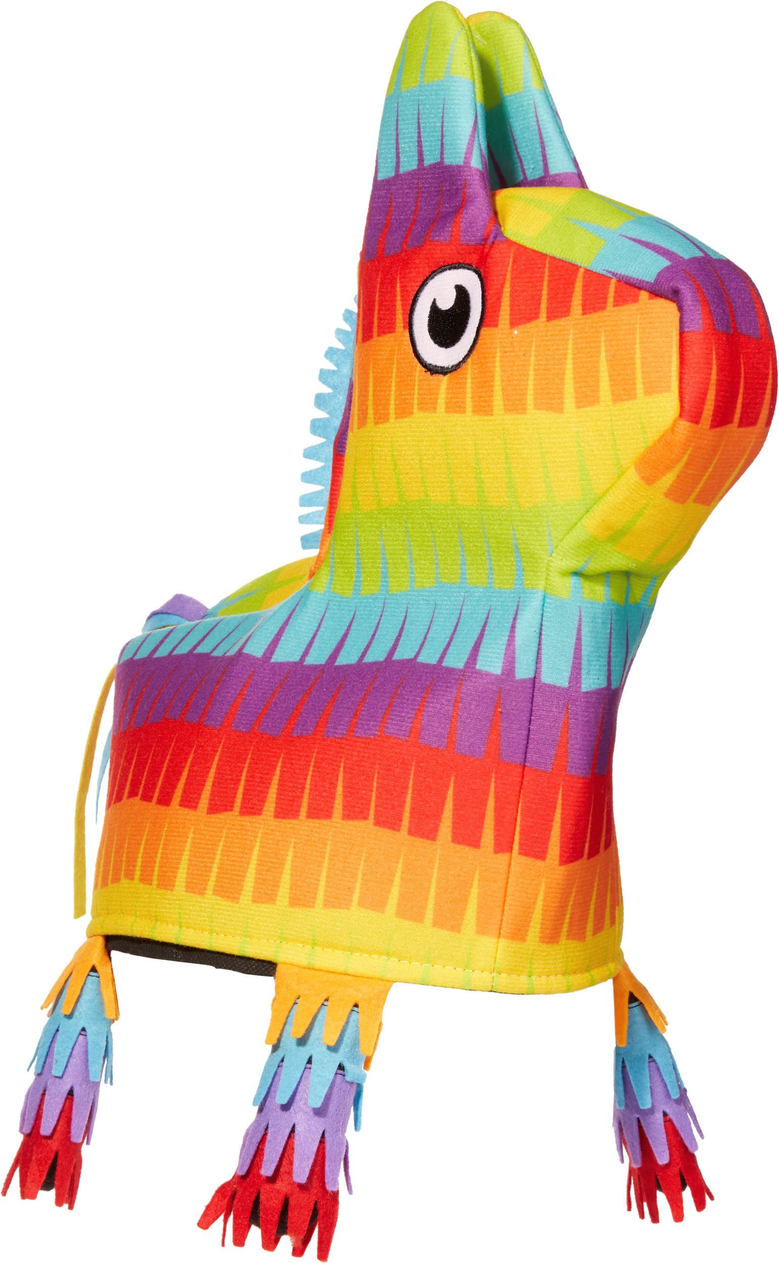 Rainbow Donkey Pinata Hat Front_Three_Fourths_Angled_Right