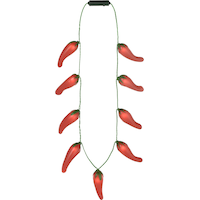 Light-Up Chili Pepper Necklace Front_Flat
