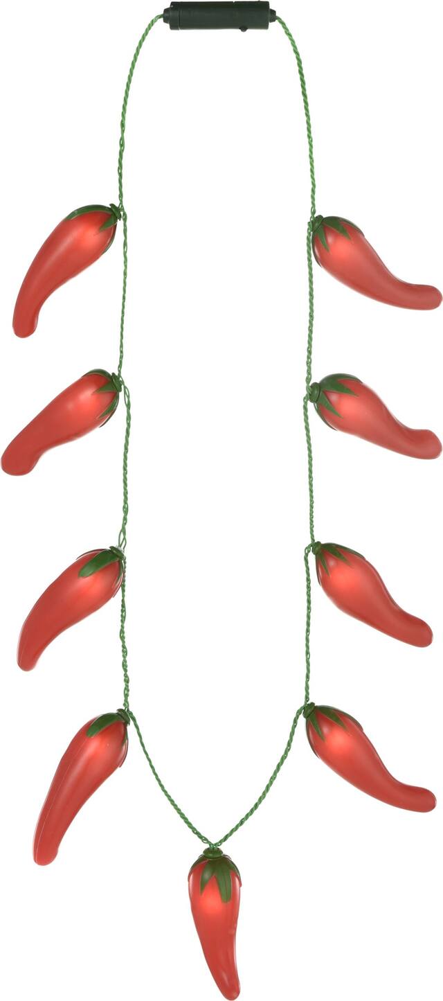 Light-Up Chili Pepper Necklace Front_Flat