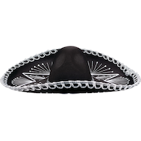 Silver Sequin Black Sombrero Front_Elevated