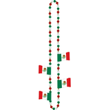 Mexican Flag Bead Necklace Front_Flat