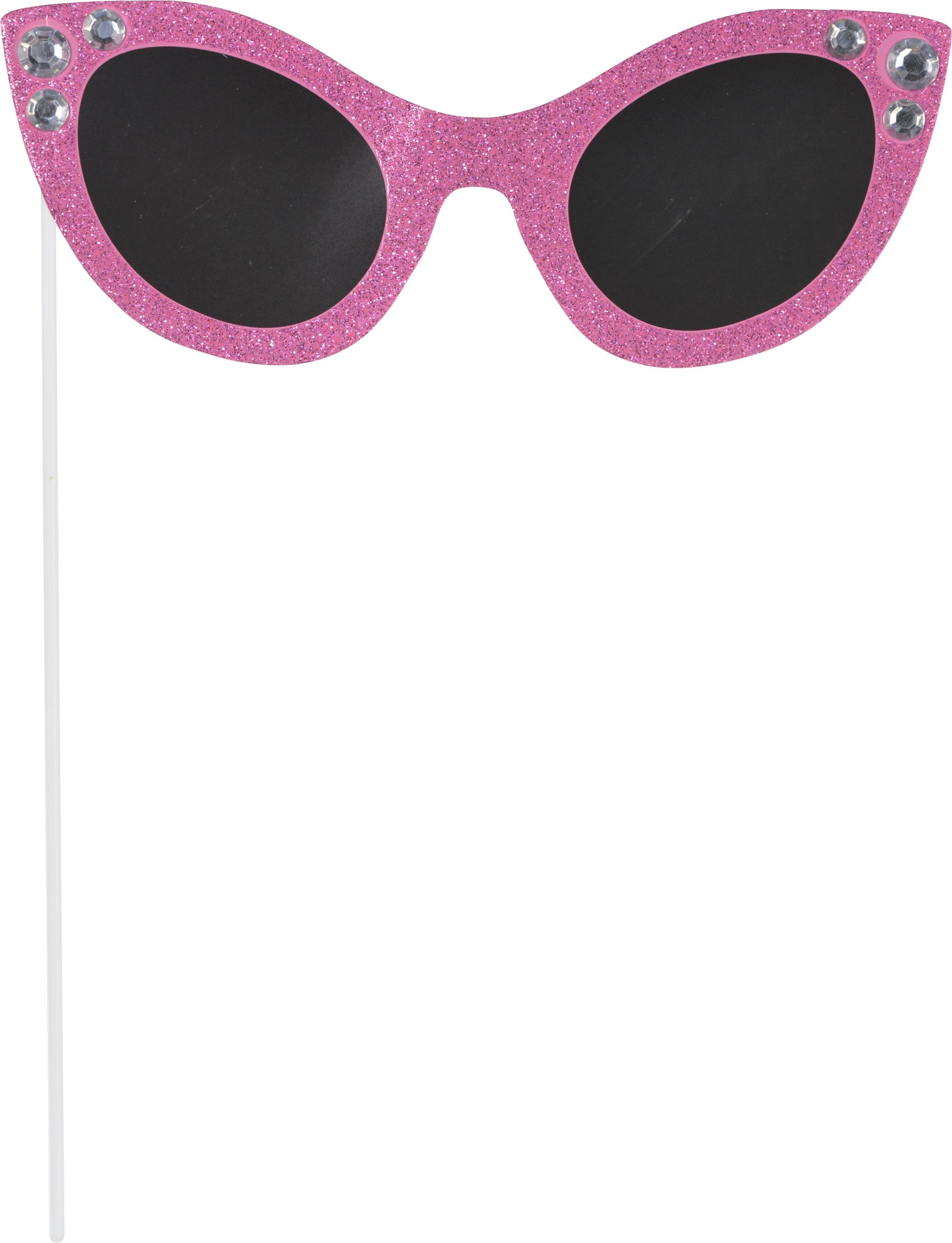 A Day in Paris "Bonjour" Photo Booth Sign Props, Pink/Black, 8-in, 13-pk, for Birthday Party Front_Flat