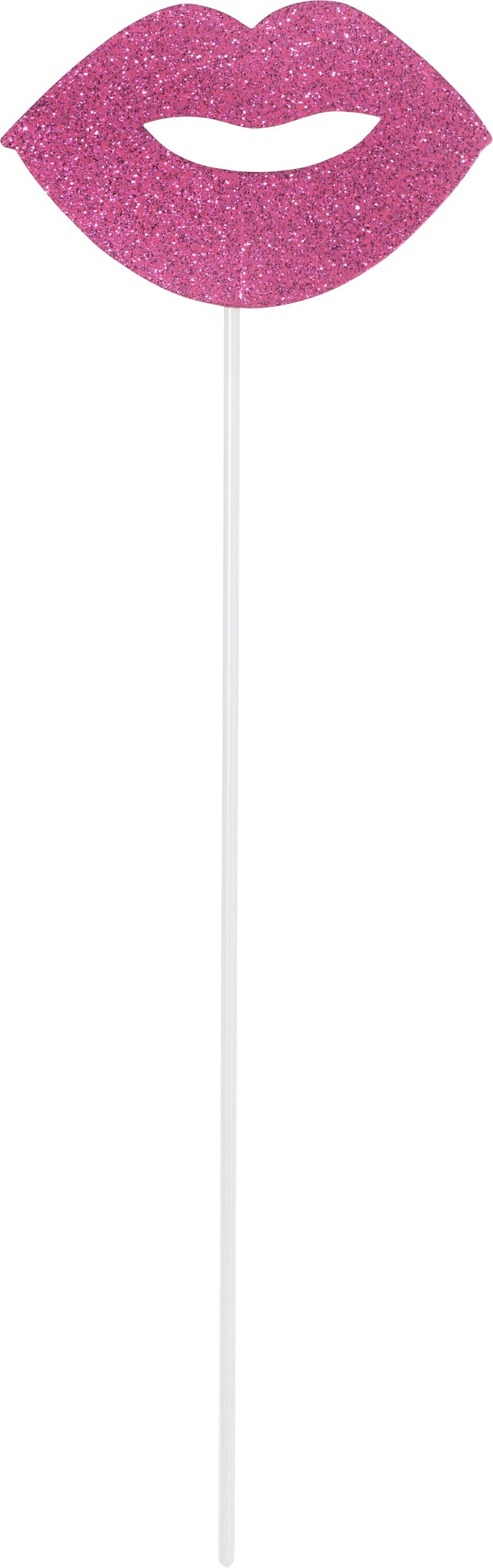 A Day in Paris "Bonjour" Photo Booth Sign Props, Pink/Black, 8-in, 13-pk, for Birthday Party Front_Flat