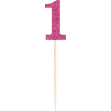 Large Glitter Pink Number 1 Picks, 2-pk Front_Flat